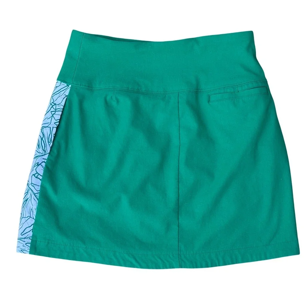 Lady Hagen Golf Skort‎ Green Tropical Monstera Print Athletic Golf Skirt Size S